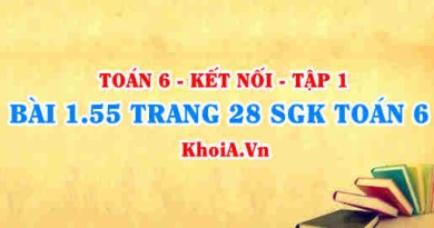 Bài 1.55 trang 28 SGK Toán 6 tập 1 Kết nối tri thức
